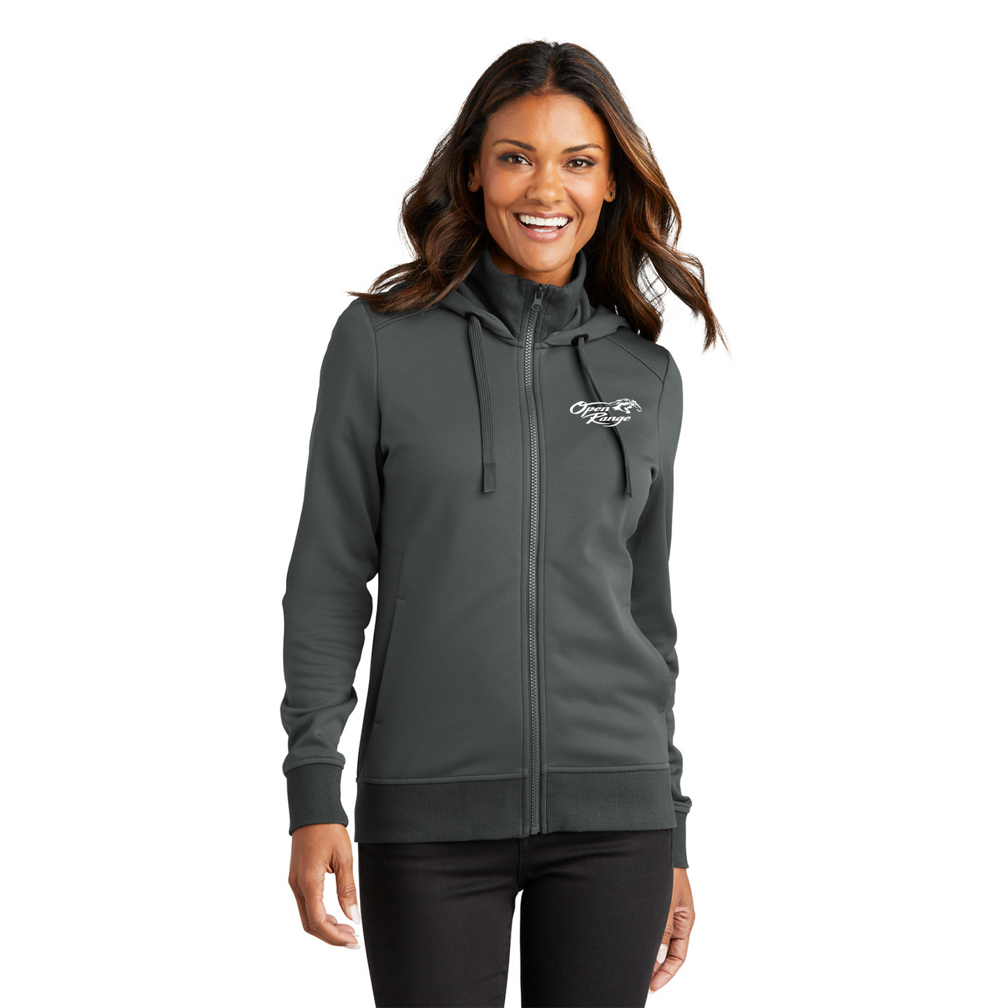 Port Authority® Ladies Smooth Fleece Hooded Jacket - L814