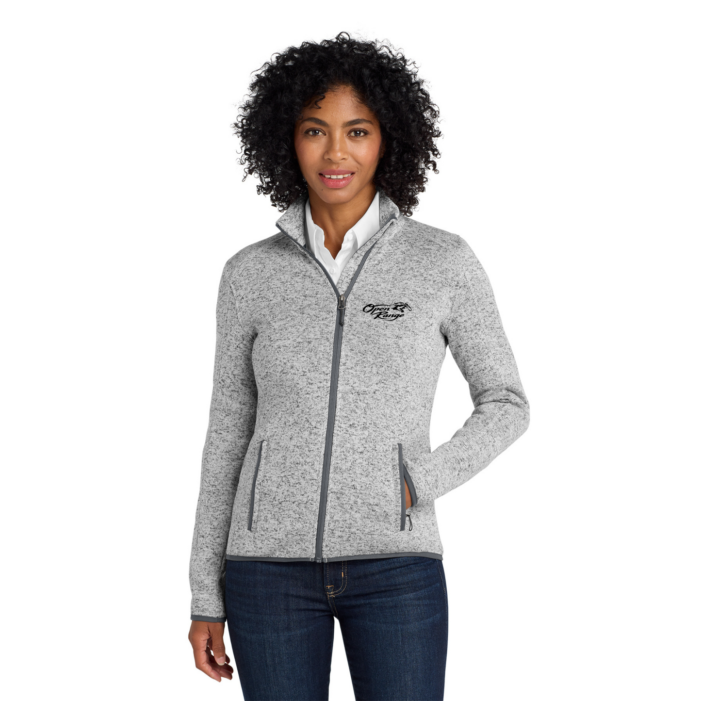 Port Authority® Ladies Sweater Fleece Jacket - L232