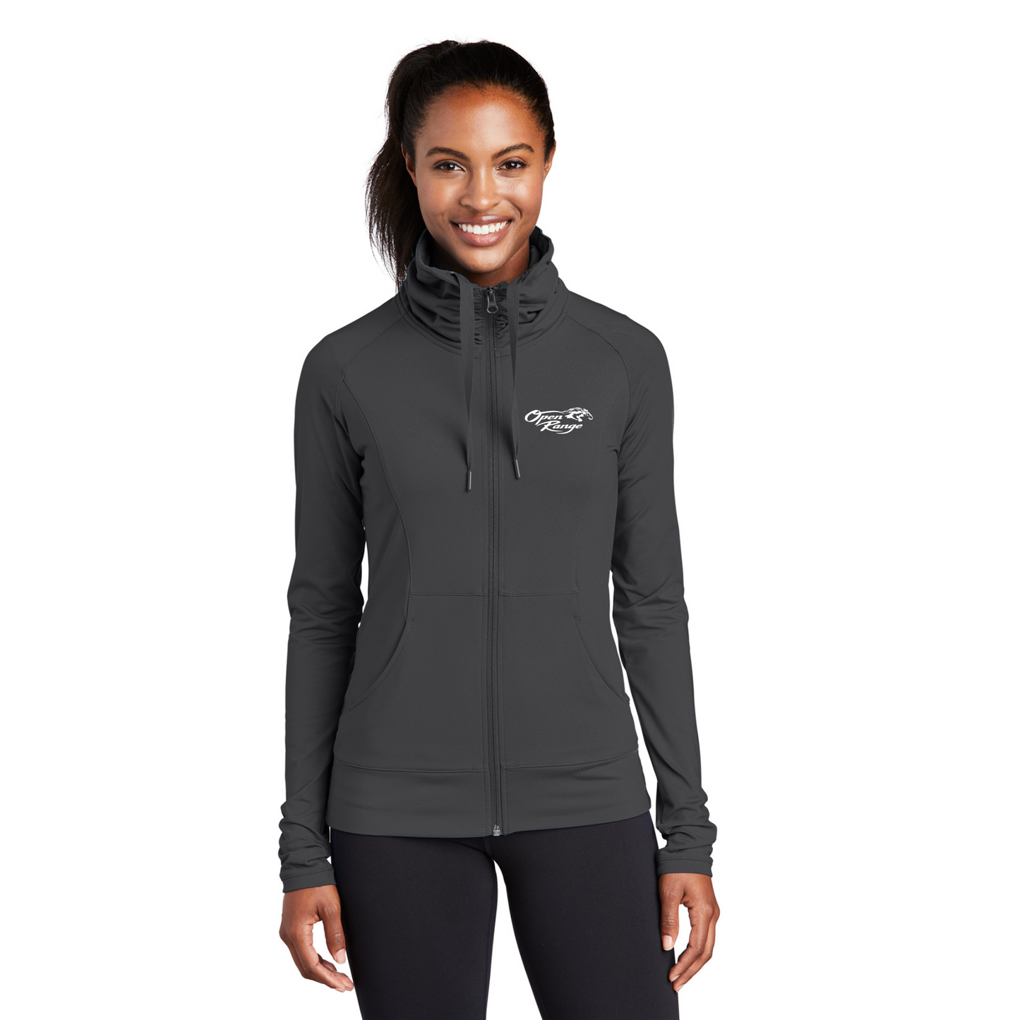Sport-Tek® Ladies Sport-Wick® Stretch Full-Zip Jacket - LST852
